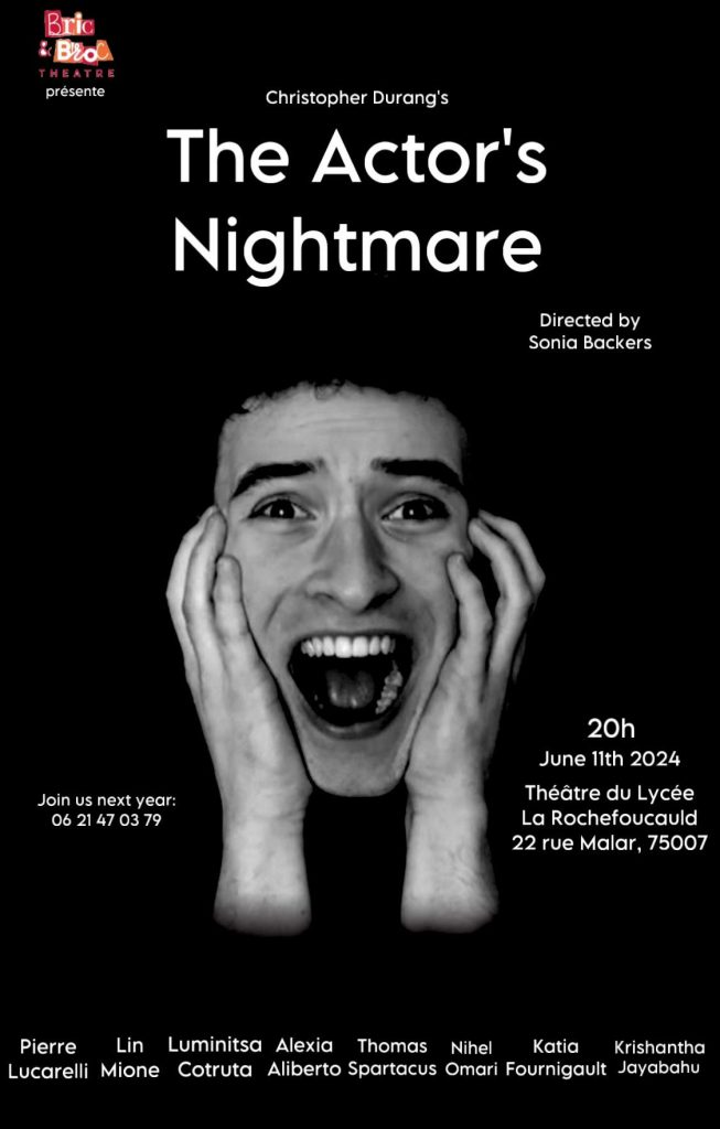 Affiche du spectacle "The Actor's nightmare", le 11 juin 2024